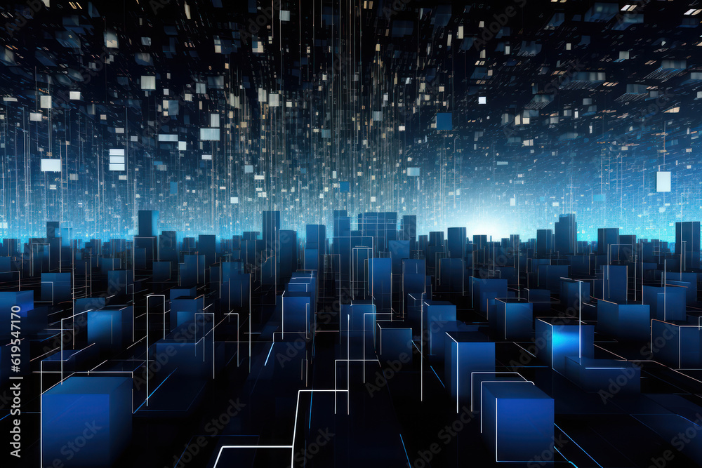 Obraz premium Visualizing Blockchain
