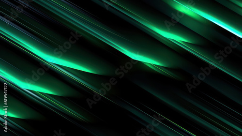 Modern Abstract Design with Green Blurred Lines