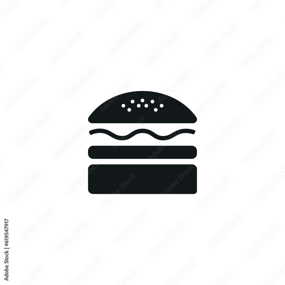 Fast Food Burger Vector Flat Modern Icon on White Background. Simple Hamburger Symbol for Cafe, Bar, Reatsurant, Menu, Banner, Web. Fast Food Burger Vector Flat Modern Icon on White Background. Simple Hamburger Symbol for Cafe, Bar, Reatsurant, Menu, Banner, Web.