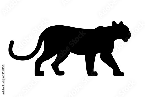 Panther silhouette isolated on white background. Vector illustration © Formatoriginal