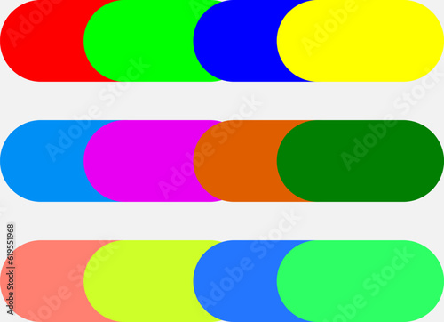 set of colorful shapes