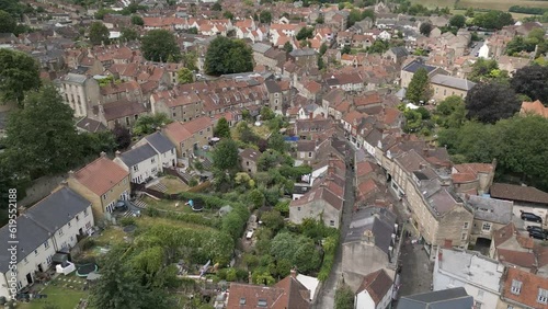 Aerial view of Frome, Somerset, England photo