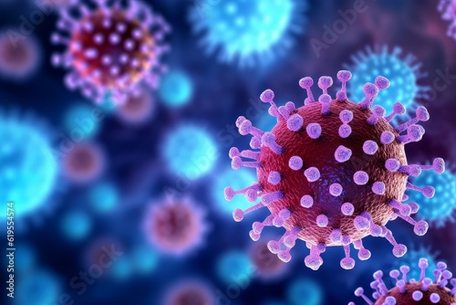 Illustration of virus cells © Muh