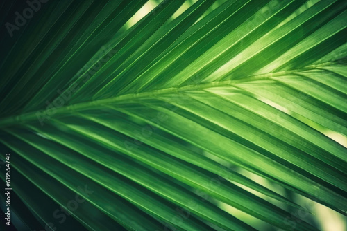 Vibrant Palm Leaf Pattern. Generative AI