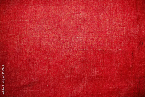 Vibrant Red Fabric Background. Generative AI