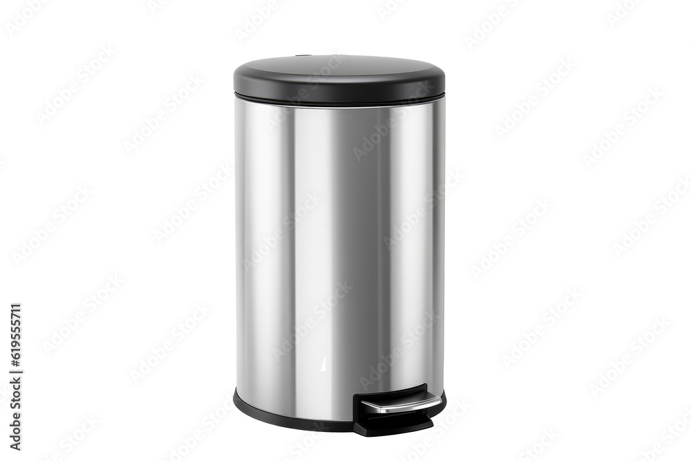 kitchen Trash can on transparent background (PNG). Generative AI. kitchen Trash can on transparent background (PNG). Generative AI.