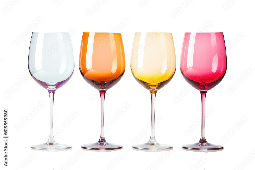kitchen Wine glasses on transparent background (PNG). Generative AI. kitchen Wine glasses on transparent background (PNG). Generative AI.
