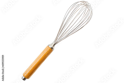 kitchen Whisk on transparent background (PNG). Generative AI. photo