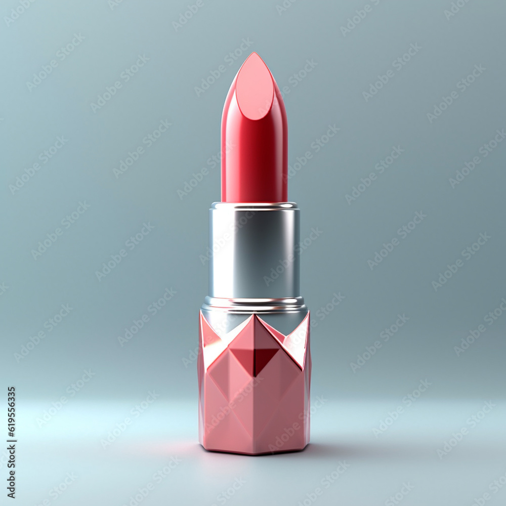 3d illustration of the shape of a lipstick 3d illustration of the shape of a lipstick