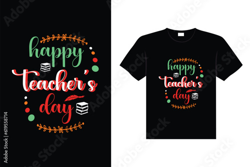 Teacher vintage colorful lettering typography t-shirt design eye caching vector art