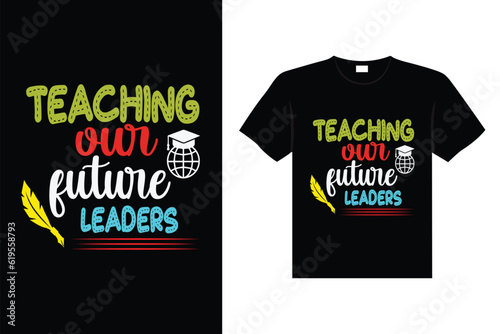 Teacher vintage colorful lettering typography t-shirt design eye caching vector art