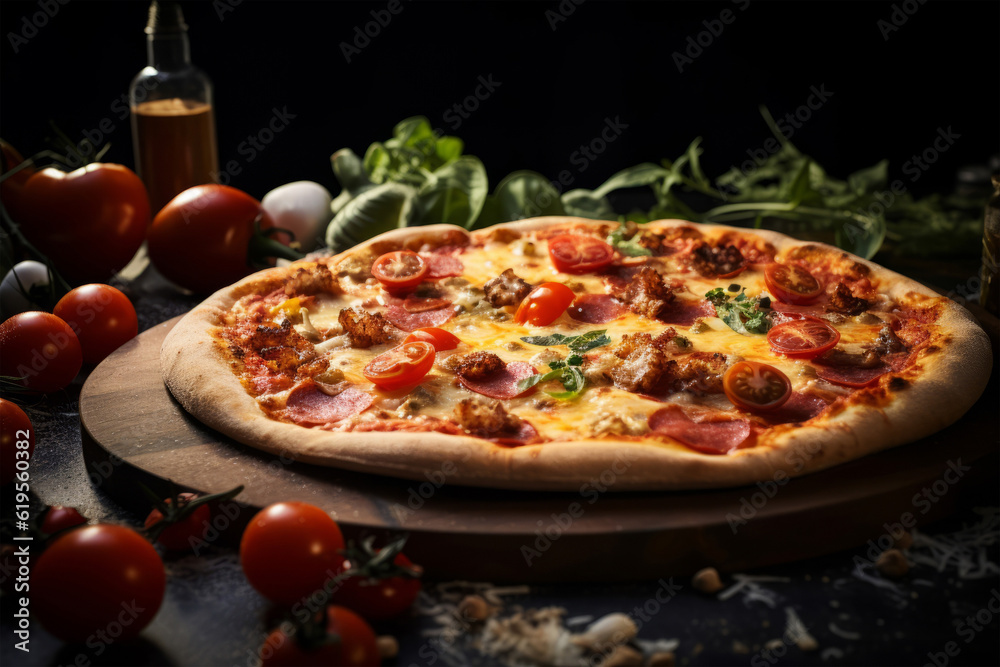 Epic pizza action shot - Food photography