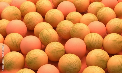  a large pile of oranges with a lot of watermelon on them. generative ai © Anna