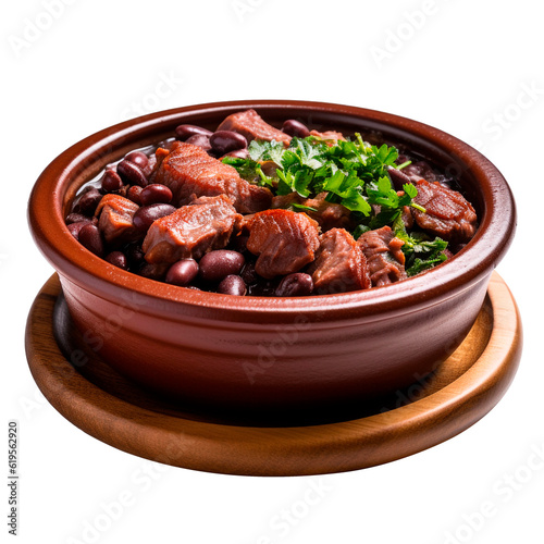 Feijoada, Brazilian traditional food with beans and meat.