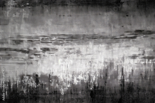 Distressed Old Film with Glitch and Grain Effects. Generative AI