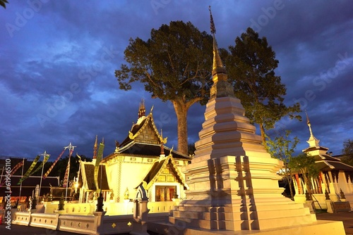 wat chedi luang temple at chiang mai thailand