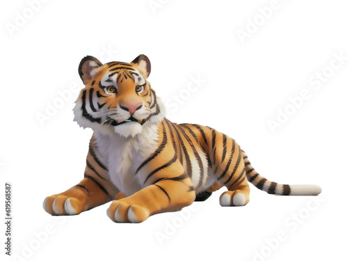 Cute tiger childrens illustration 