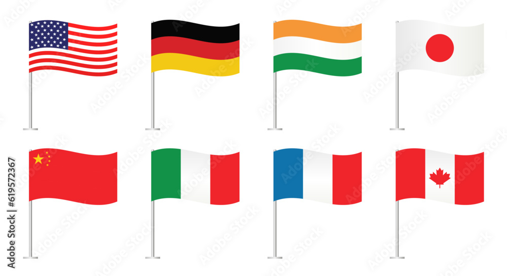 World flags 3d folded. Flag of countries. Flags of European countries ...