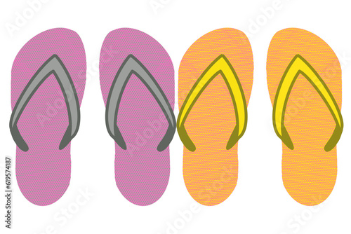 flip flops isolated on white