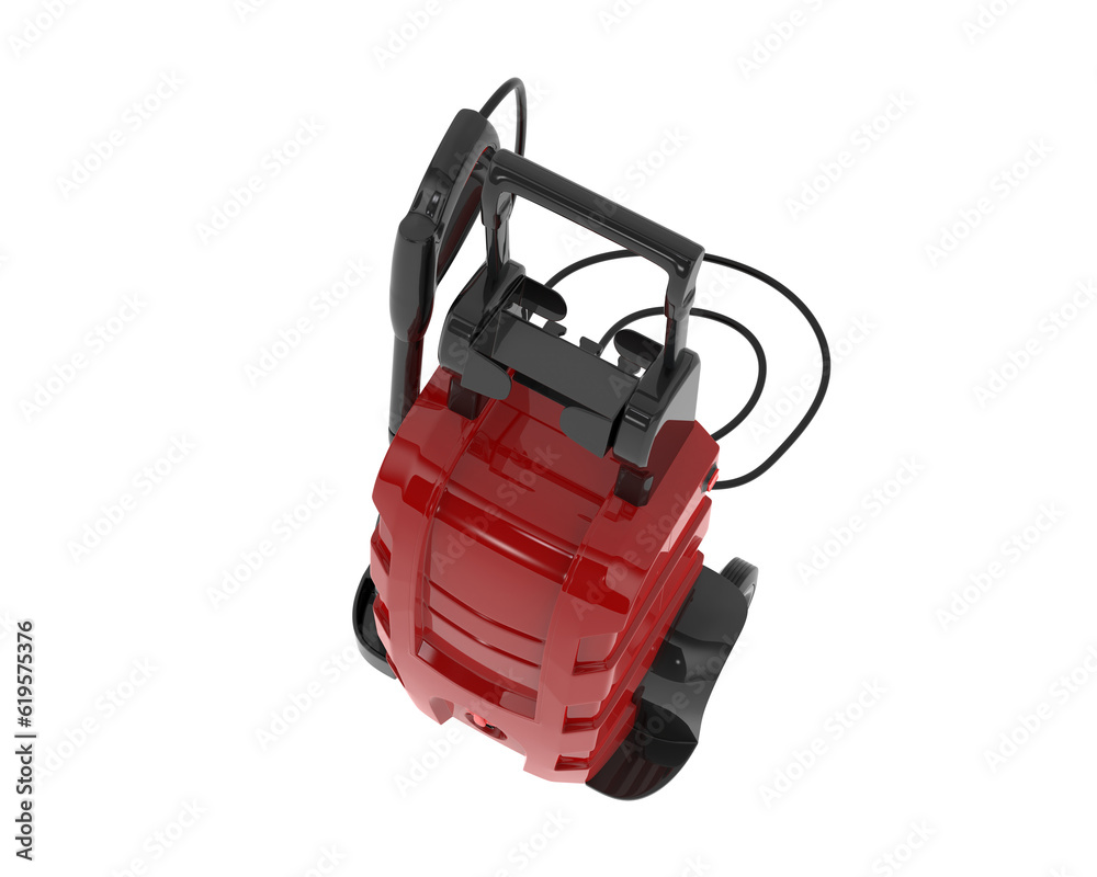 Pressure washer isolated on transparent background. 3d rendering - illustration