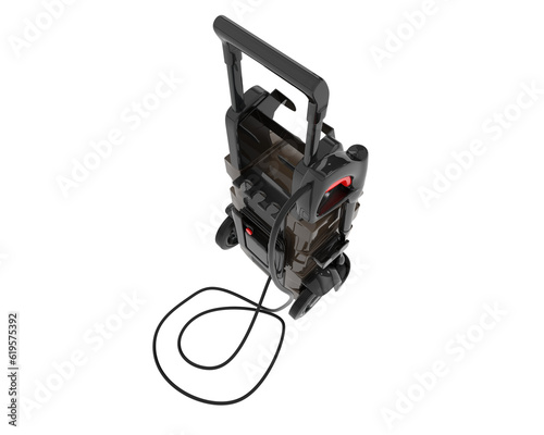 Pressure washer isolated on transparent background. 3d rendering - illustration