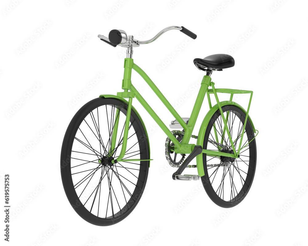 Bicycle isolated on transparent background. 3d rendering illustration