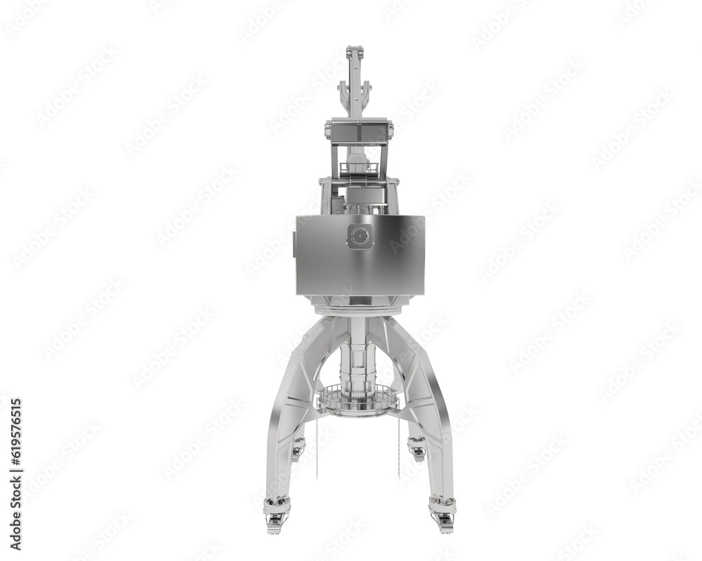 Crane isolated on transparent background. 3d rendering - illustration