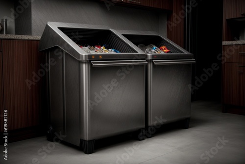 Intricate Realism Capturing the Trash Compactor s Details. AI Generated.