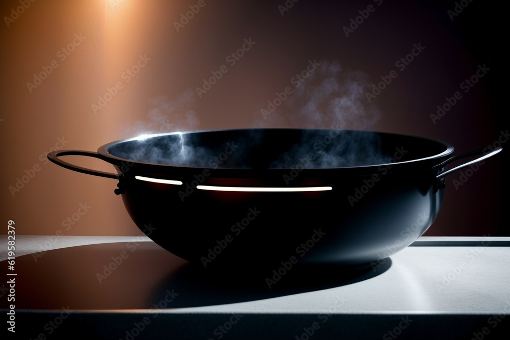 The Modern and Versatile Electric Wok in Stunning Detail. AI Generated. The Modern and Versatile Electric Wok in Stunning Detail. AI Generated.