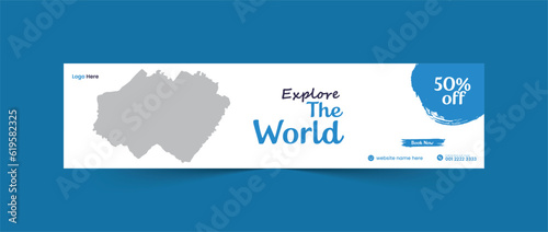 Linkedin banner design for travel and tour