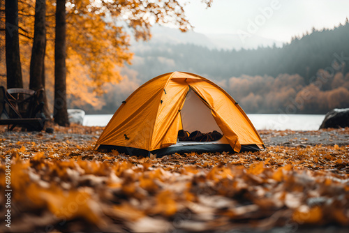 camping in the autumn