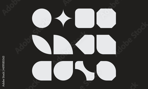 Vector unique shape design idea 