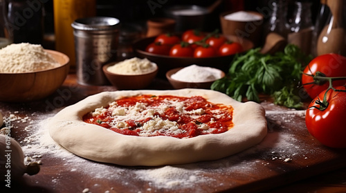 Wallpaper Mural tasty homemade pizza with lots of ingredients Torontodigital.ca