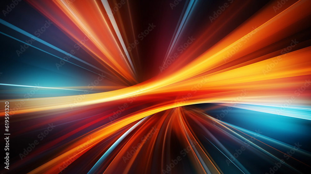 Abstract background with speedy motion blur creating flashy pattern of straight lines