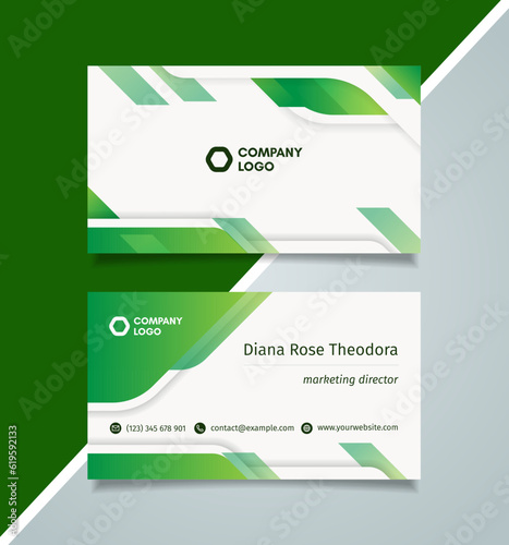 Abstract green business card template