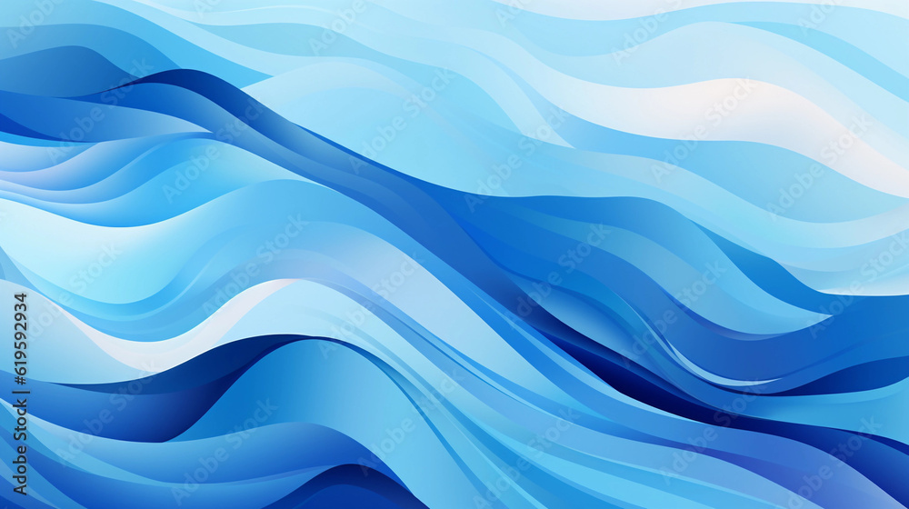 Fototapeta premium Blue wavy background