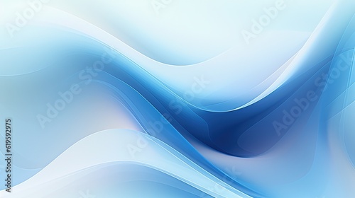 Soft Blue Light Silk Waves background. Abstract soft color design surface with wavy borders and curves. Generative AI.