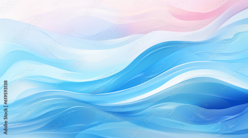 Fototapeta premium Blue wavy background