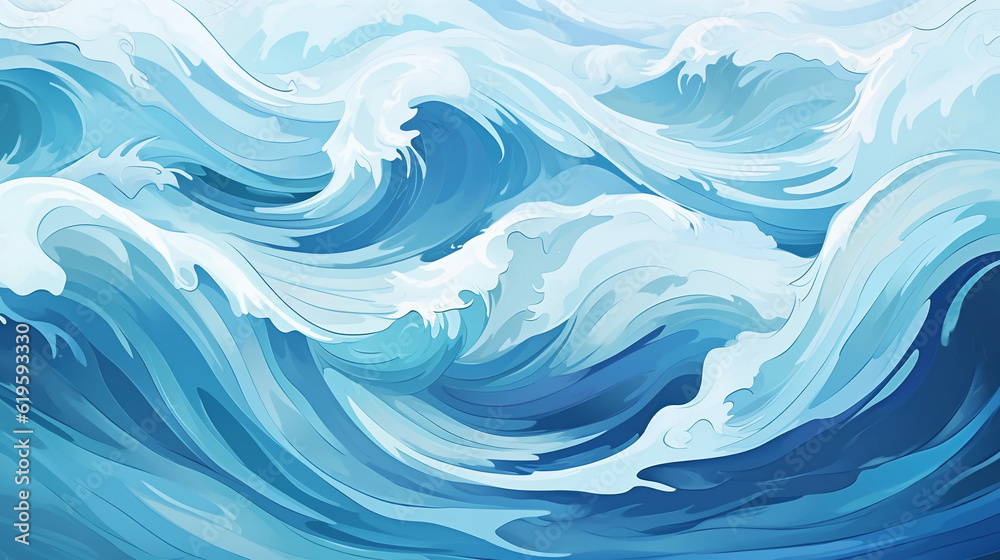 Blue wavy background