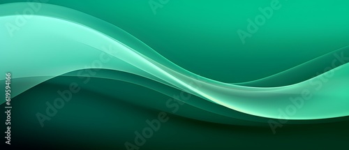 abstract wave green background with waves - generative ai