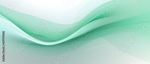 abstract wave green background with waves - generative ai