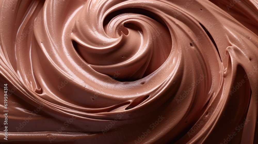 close up of a chocolate mousse swirl food photography close up of a chocolate mousse swirl food photography