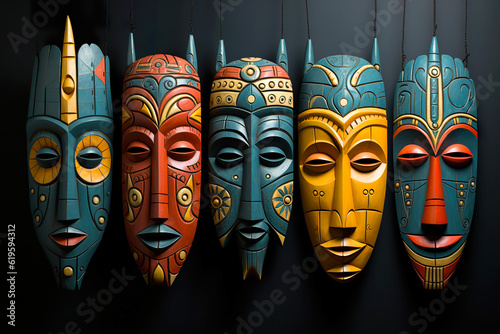 masks on wall