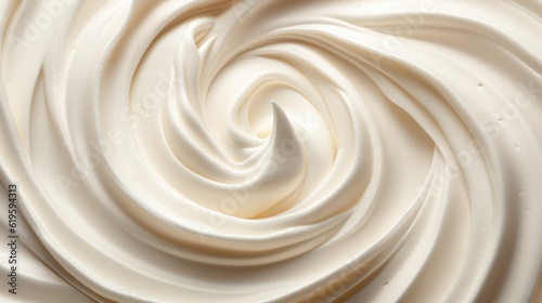 close up of a vanilla mousse swirl food photography