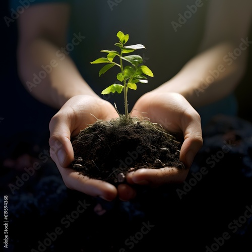 Symbolische weibliche Hände spüren den Boden, pflegen den Samen. Landwirtschaft, Gartenbau, Ökologie-Konzept. Wachstum erwartet die Berührung der Natur.