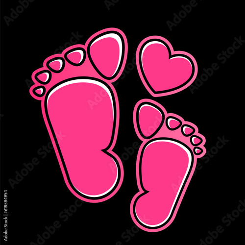reflexotherapy zone logo with neon sign effect. Foot massage neon sign with text. illustration photo