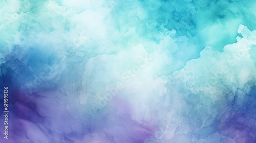  watercolor cool teal with rich violet
