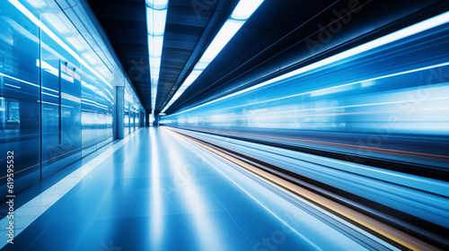 blurred background metro escalator