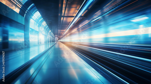 blurred background metro escalator