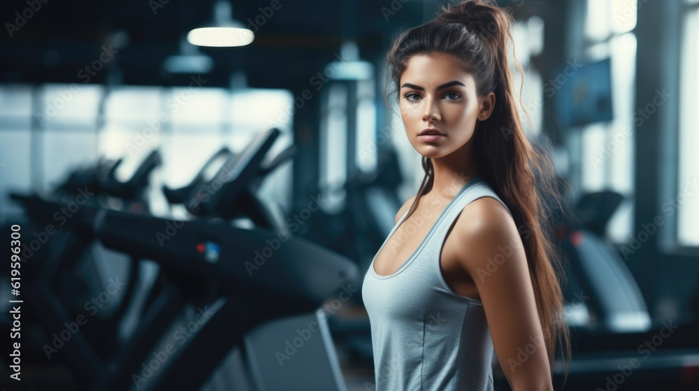 young sporty woman at the gym doing her exercises young sporty woman at the gym doing her exercises